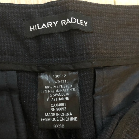 Hilary Radley Houndstooth Straight Pants in Black & Navy - Picture 8 of 10